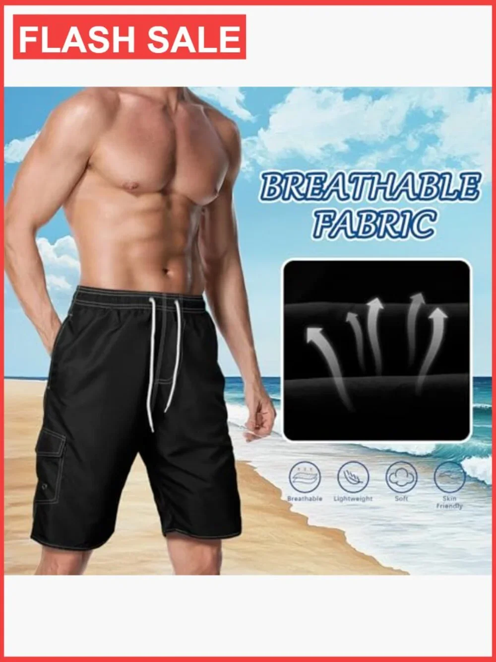 Mens Swim Trunks Quick Dry with Mesh Lining Swimwear 11